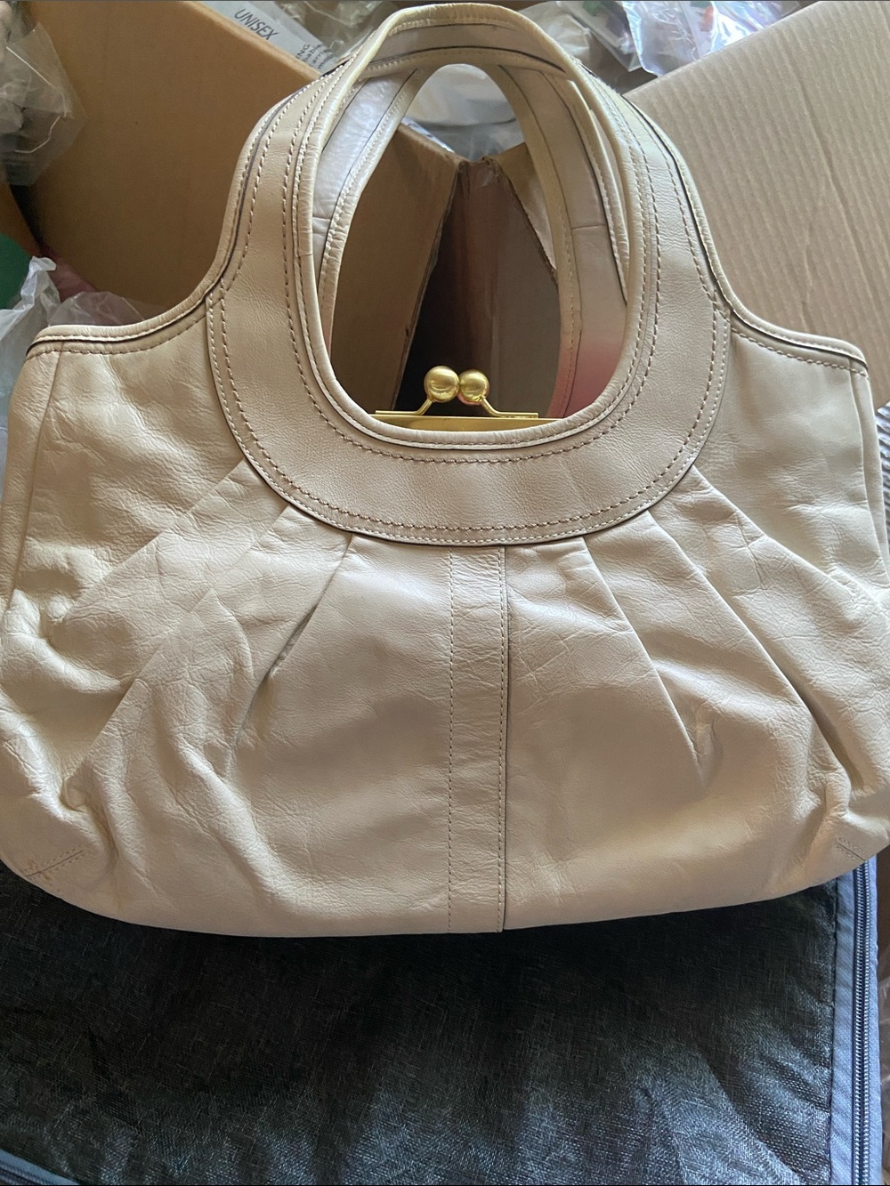 Coach Ergo Kisslock Pleated Frame Hobo Bag Tattersall! EUC